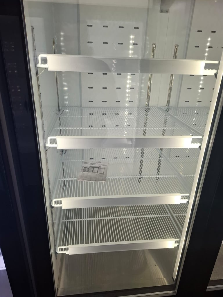 Commercial upright display glass fridge or freezer cafe shop restaurant supermarket 