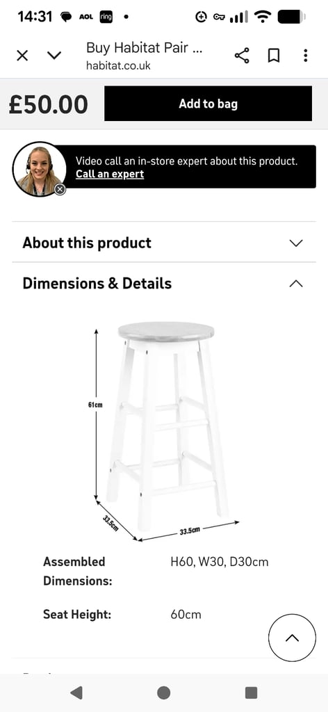 Habitat 4 as new wooden stools with clip of seatpads 