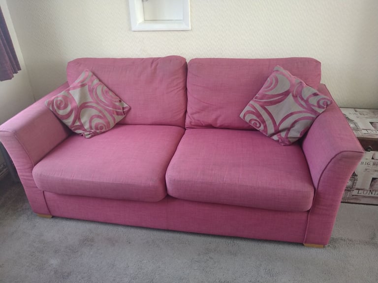 image for Free Pink DFS 3 Seater Sofa 