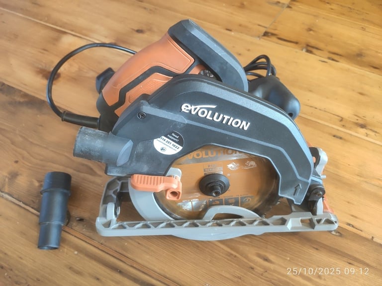  Evolution R185CCS 185mm Circular Saw with blade