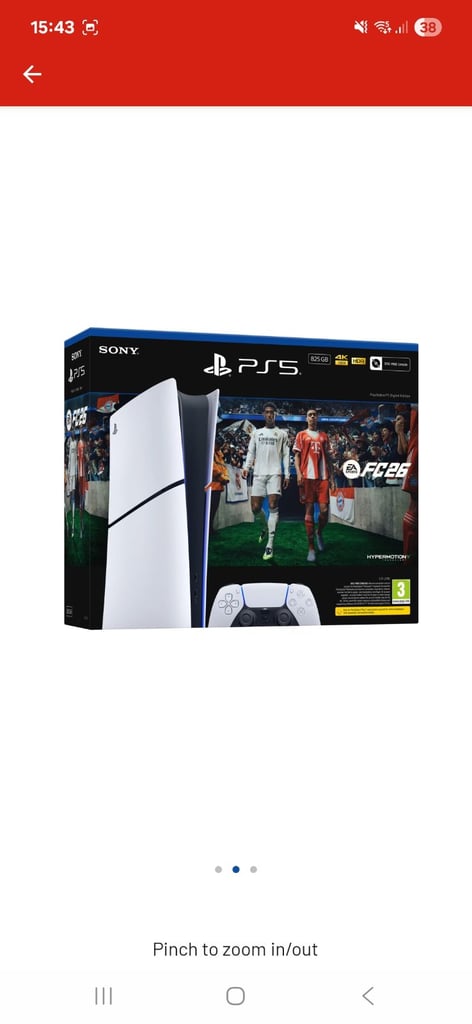 image for Digital ps5 slim with controller and leads 