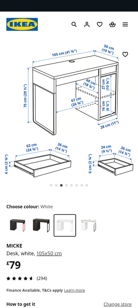 image for IKEA Micke desk brown