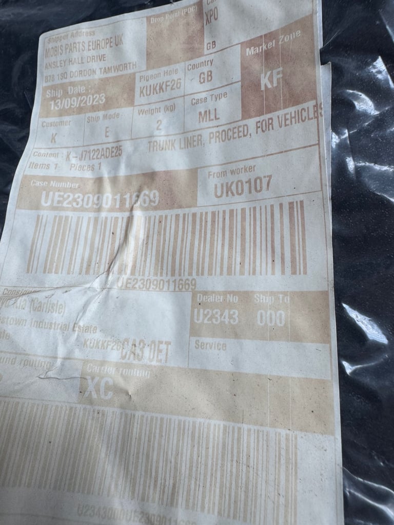 Kia proceed genuine trunk linner new