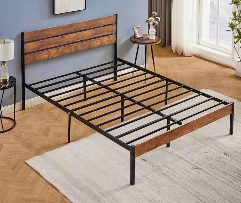 URGENT SELL Wooden/metal bed frame by Williston Forge