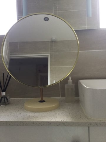 Large table mirror with stand deals