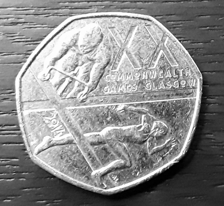 Rare and sought after 50p coins.
