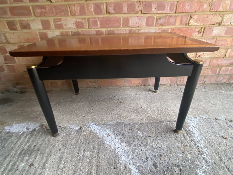 VINTAGE G PLAN LIBRENZA RANGE COFFEE TABLE IN TOLA AND BLACK EBONISED