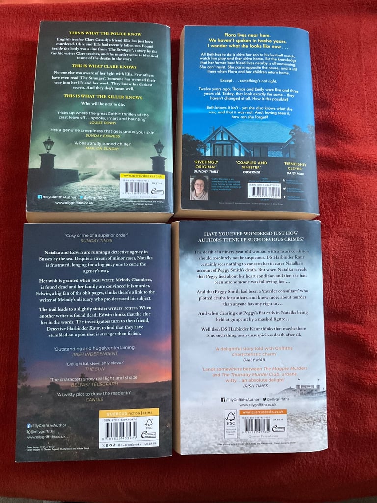 Three Elly Griffiths paperbacks plus one Sophie Hannah paperback