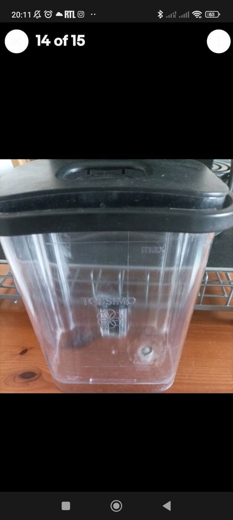 Bosch Tassimo Fidelia pod holder cleaning disc  used