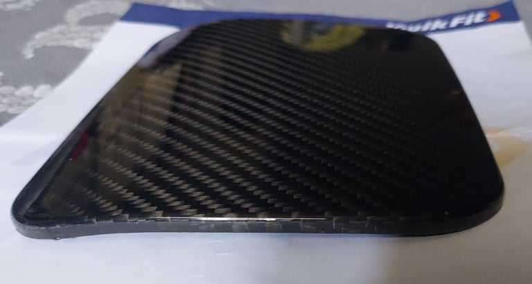 Classic Subaru impreza Carbon Fibre fuel flap cover.