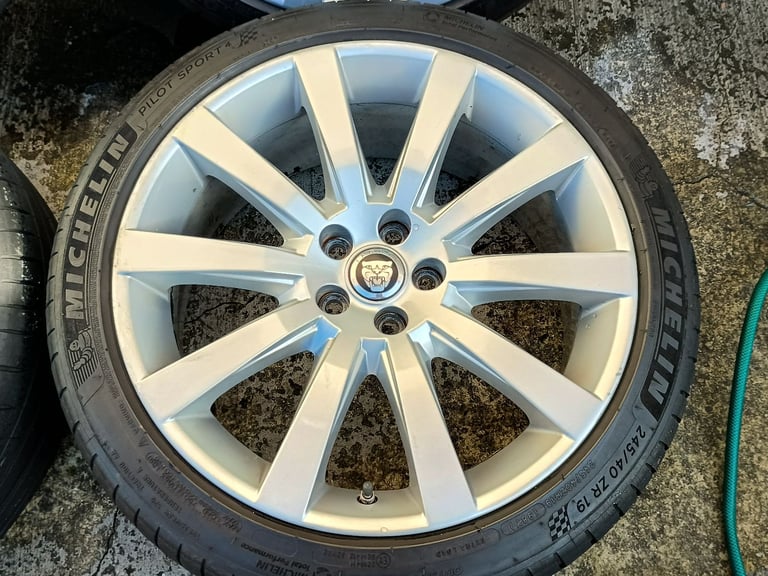 19" JAGUAR XF ALLOYS 5x108 WHEELS TYRES XE XJ XK FORD VOLVO