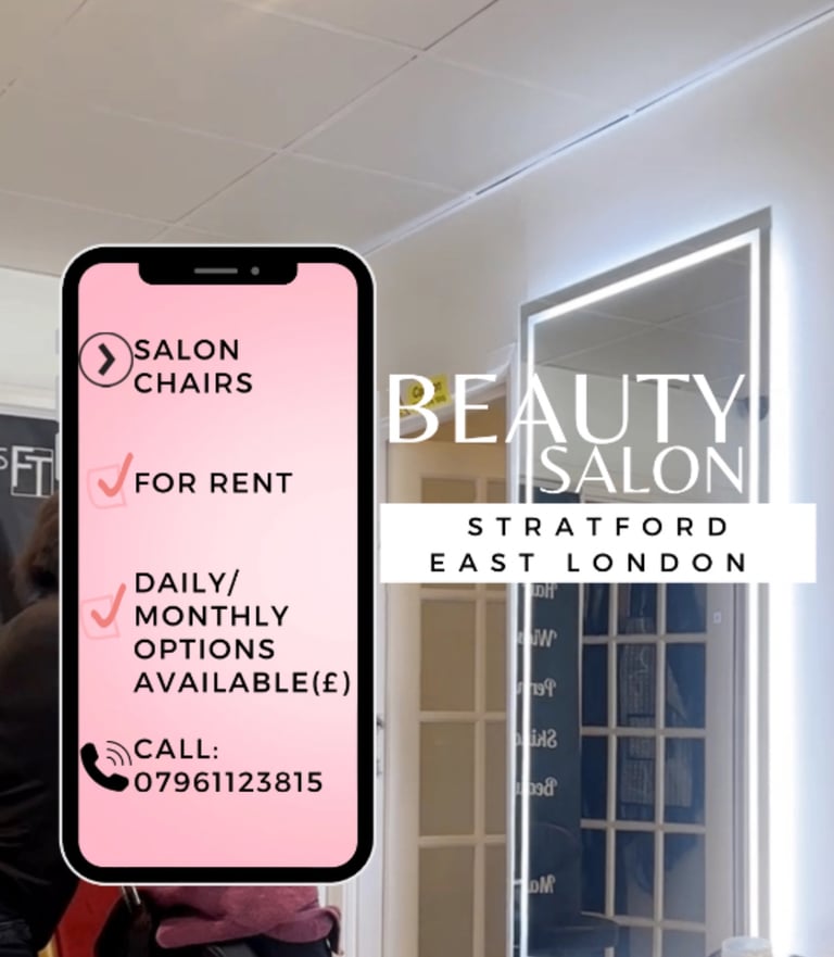 Beauty space for rent in Stratford E15 