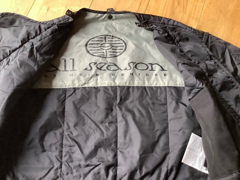 Woman’s small hein gericke all seasons motor bike jacket with attached inner jacket and protection