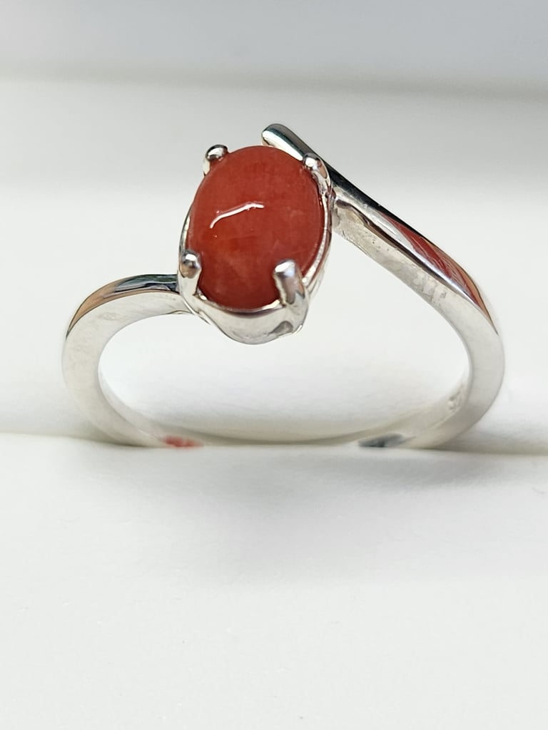 image for SILVER RING WITH CORAL