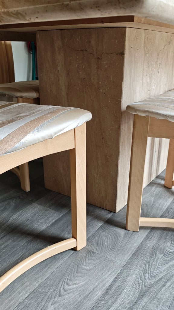 Dining table and chairs Home furniture Smoke free 