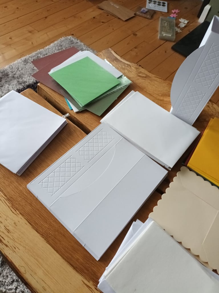 Card making scrapbook cards and envelopes art and craft card stickers job lot bargain new 