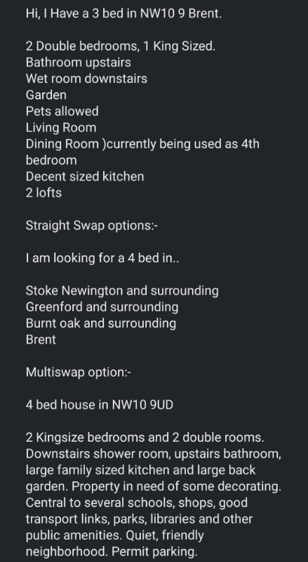 Homeswap, 3 bed for your 3/4