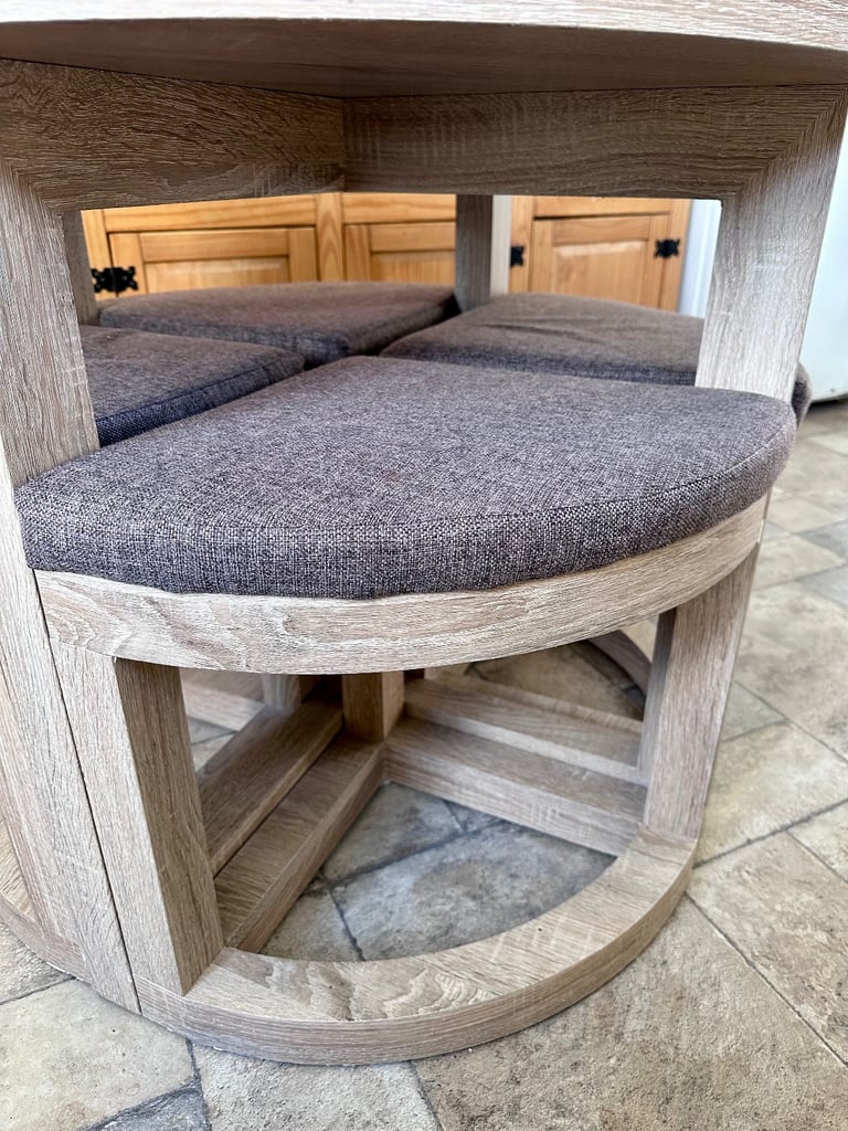 Dining table 90 cm AND four chairs RPR £280