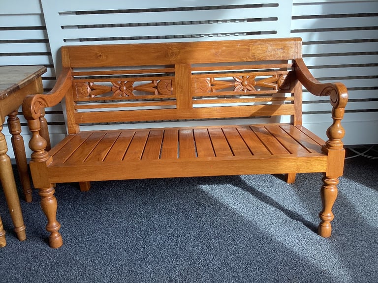 SOLID TEAK CHILDREN'S BENCH , REDUCED TO £70