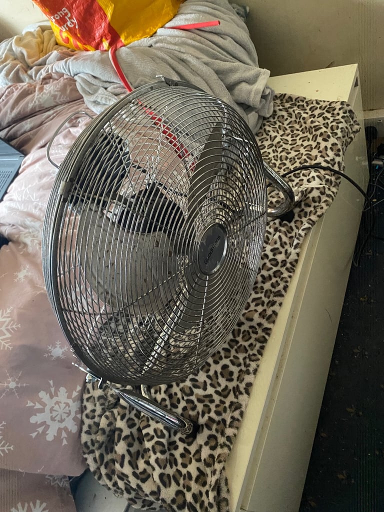 Goodmans 16" Air Circulator Chrome Metal High-Velocity Adjustable Floor Fan