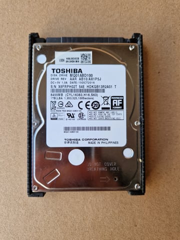 Toshiba MQ01ABD 1TB,1000GB,5400 RPM,6.35 cm (2.5) (MQ01ABD100) Desktop HDD  | in Winsford, Cheshire | Gumtree