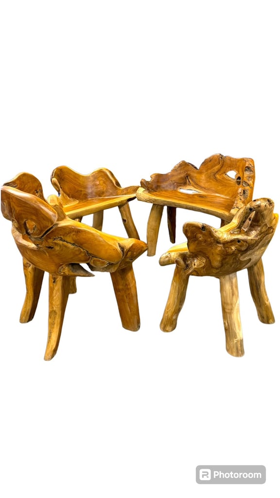 Teak wood table and chairs 