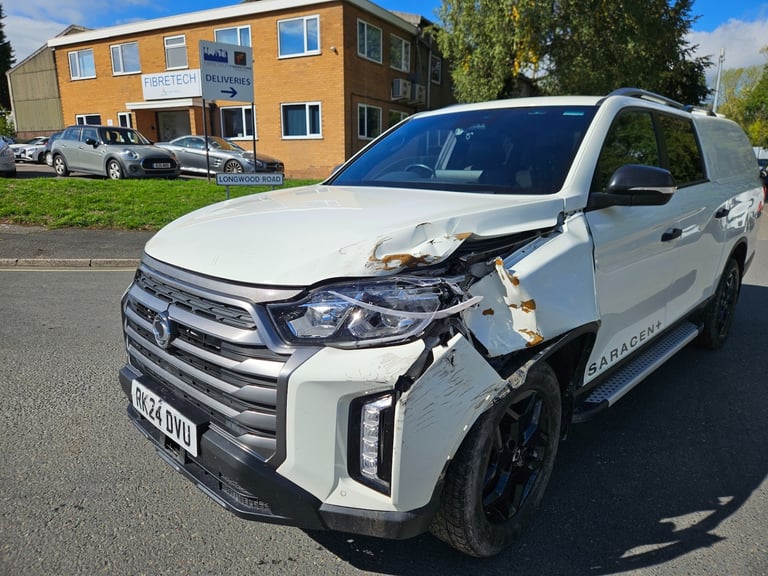 2024 24 KGM MUSSO 2.2 Double Cab Pick Up LWB Saracen Plus Auto Damaged Salvage