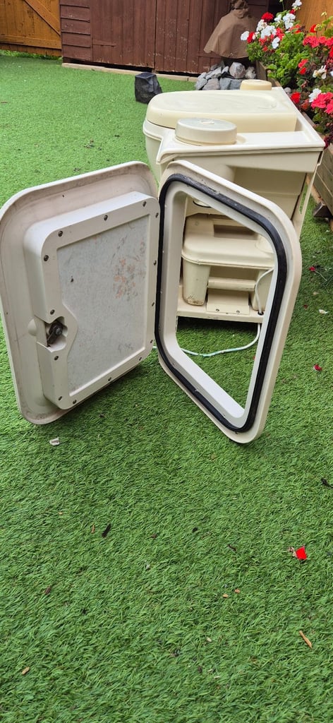 Whole complete toilet unit for camper conversion.