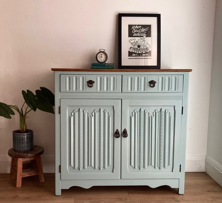 Lovely Hand Painted Refurbished Cabinet Cupboard Sideboard Delivery Available  
