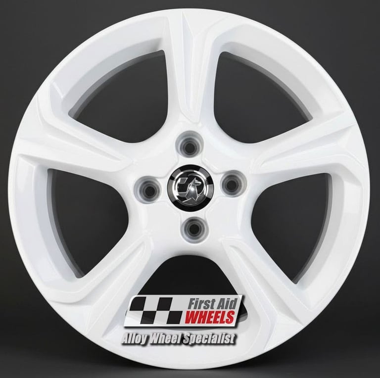 image for R660W Swap VAUXHALL CORSA F 4X 17'' GENUINE 5 SPOKE GLOSS WHITE ALLOY WHEELS