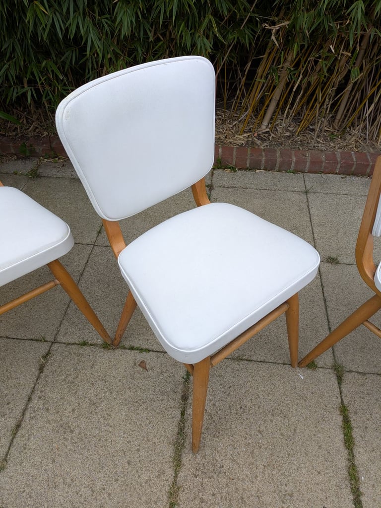 4 x Vintage Retro Dining Chairs MCM Delivery Available 