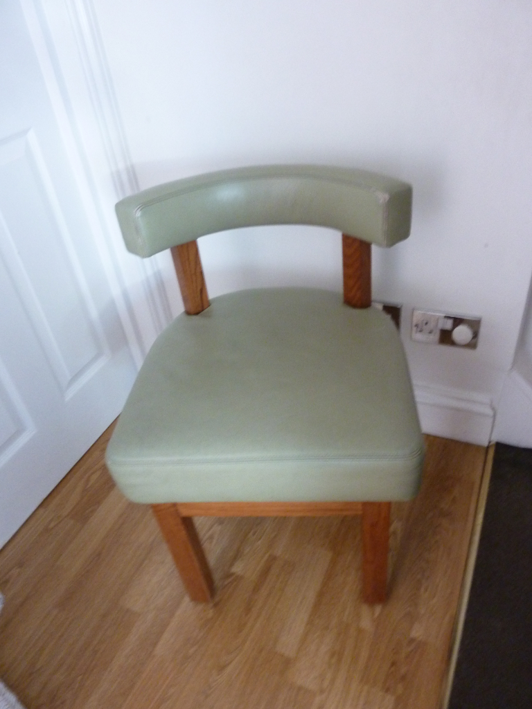 Vintage green leather chair - £40
