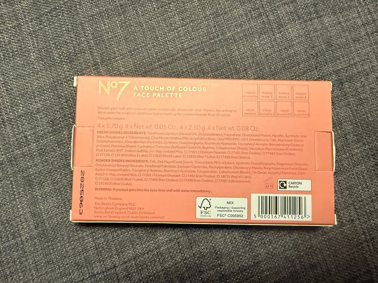 image for No7 A TOUCH OF COLOUR FACE PALETTE 