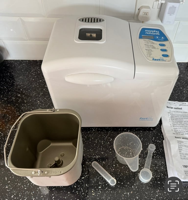 Morphy Richard's Fast Bake Bread Maker. Model no 48230. Works great. Makes a good loaf of bread.