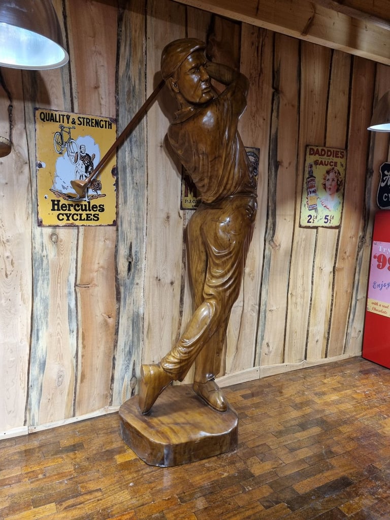 Larger Than Life Teak Golfer  (8'3")