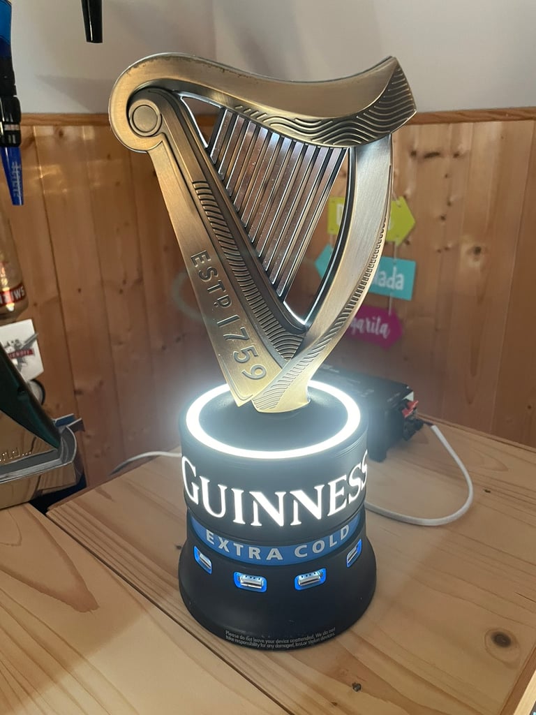 Guinness bar top light and multi USB charger | in Bournemouth, Dorset |  Gumtree
