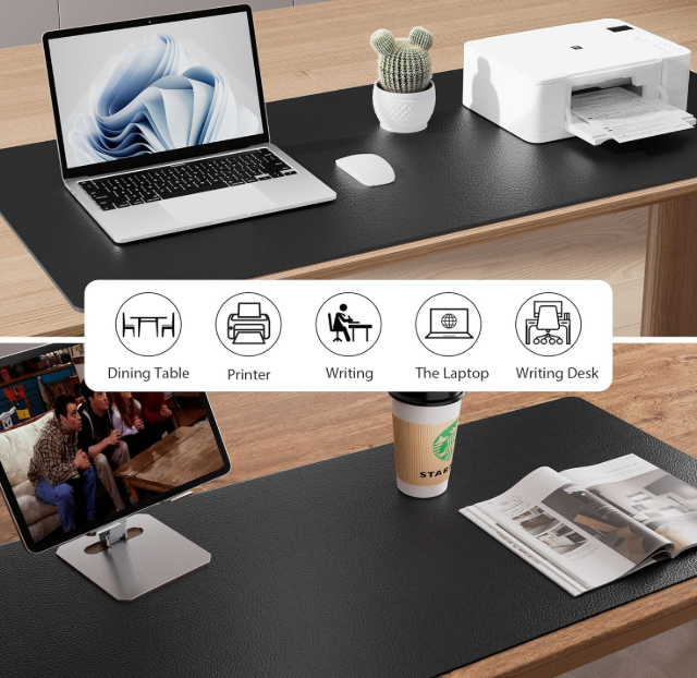 Office Desk Pad Protector, Mouse Pad, Non-Slip PU Leather BRAND NEW CLEARANCE