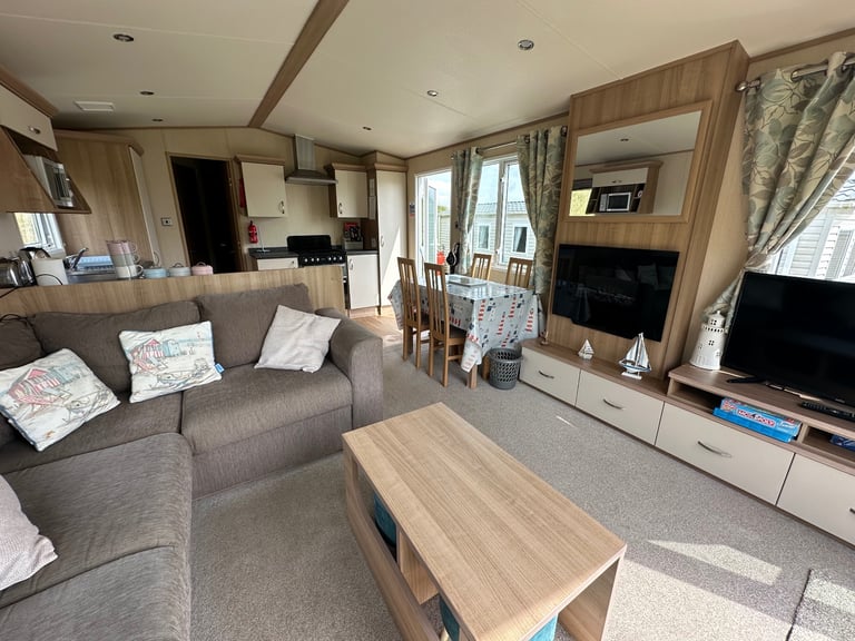 ABI Sunningdale 2014 two bed static caravan for sale sited on Haven Perran Sands