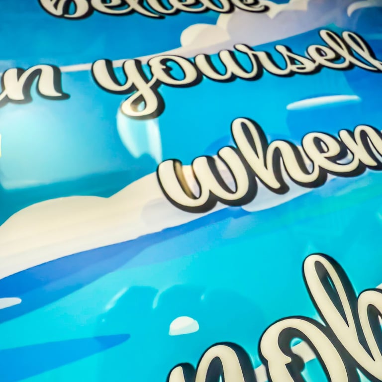 Premium Framed Print “Believe in Yourself” by writer, artist & designer Lucas Gillon