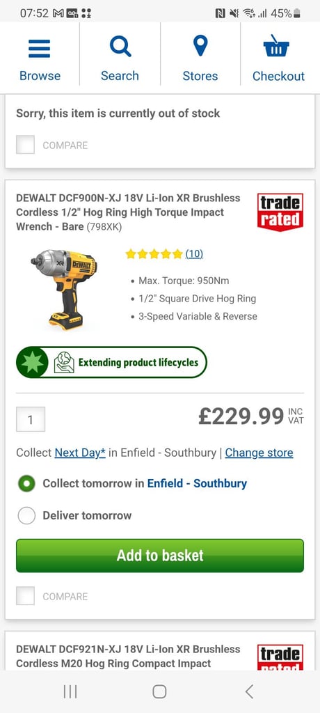 dewalt impact wrench brand new