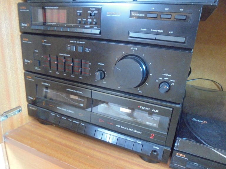 image for Aiwa Hi Fi stereo system and record deck.