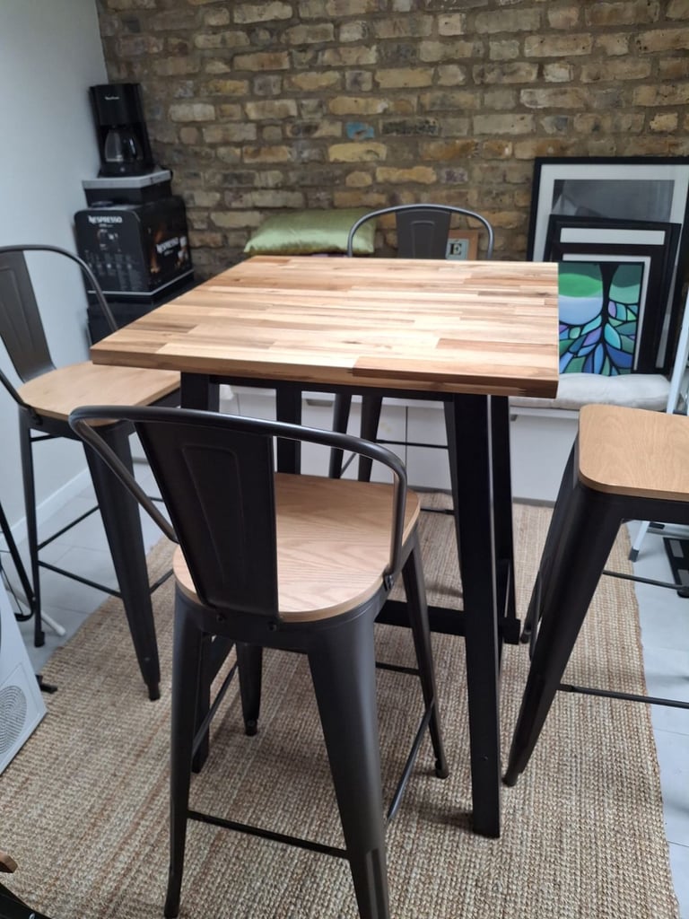 High Table and 4 Bar chairs