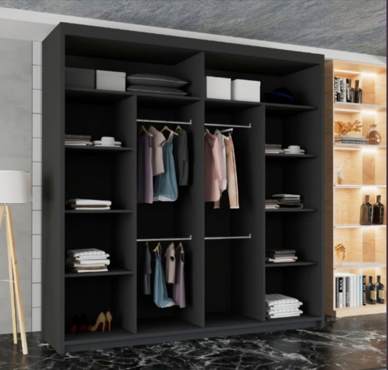 image for ♥️Beautiful 2,3 door sliding wardrobe with Plenty of pace for hanging and shelves.♥️🥳 cash on deliv