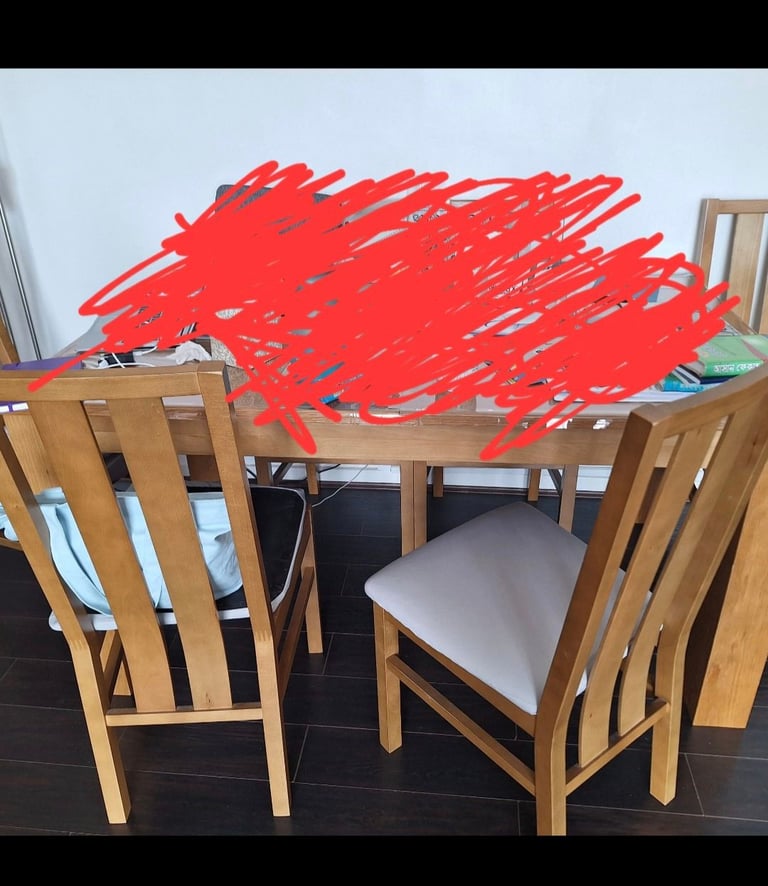 image for Extendable wood dining table 