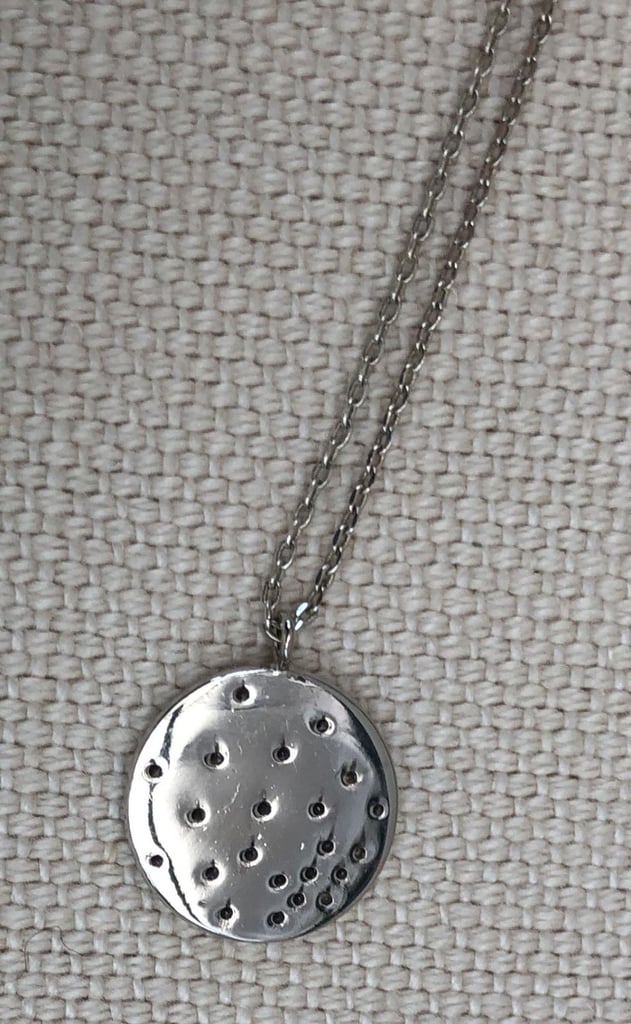 Estella Bartlett silver plated chain and disc VGC ONO