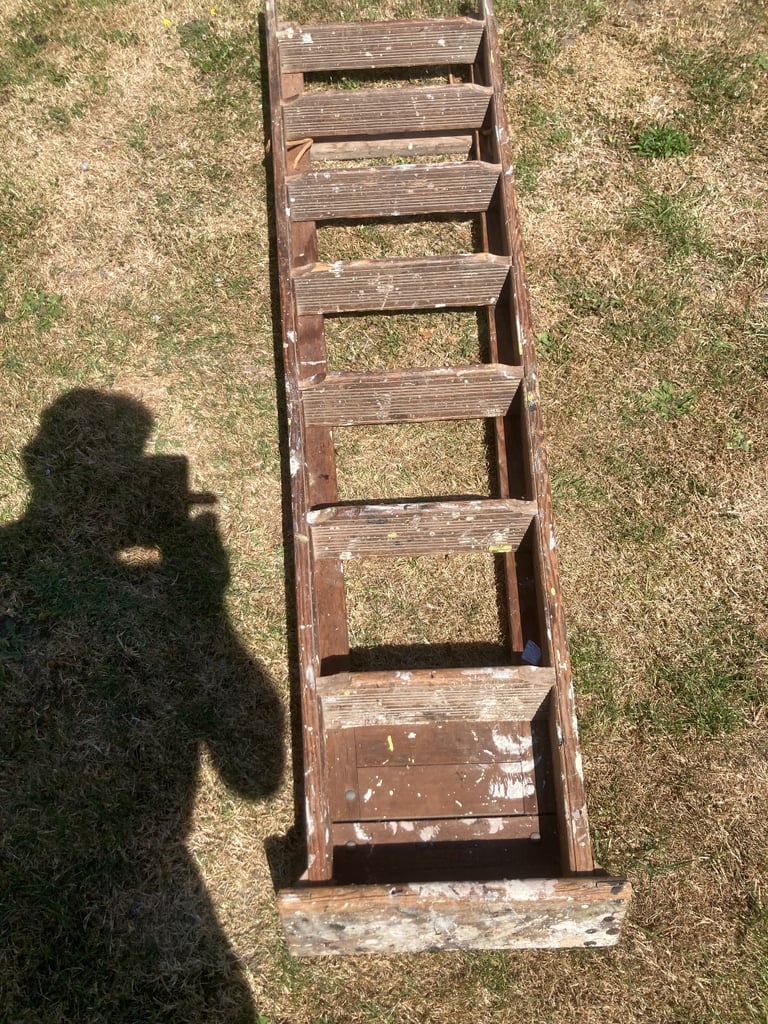 Vintage wooden ladders 