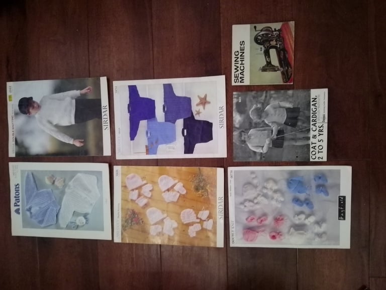 Singer sewing machine book and knitting patterns 