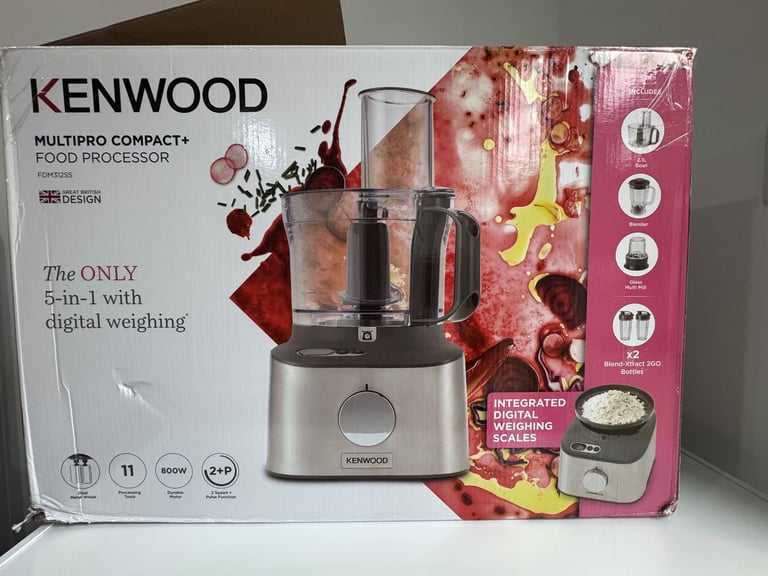 image for Kenwood Multipro Compact+ FDM312 SS, 5-in-1 Compact Food Processor