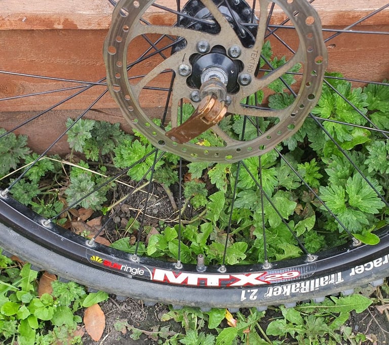 image for For sale is Sunringle/MTX29 front wheel 26 + another 26 rear wheel free of charge
