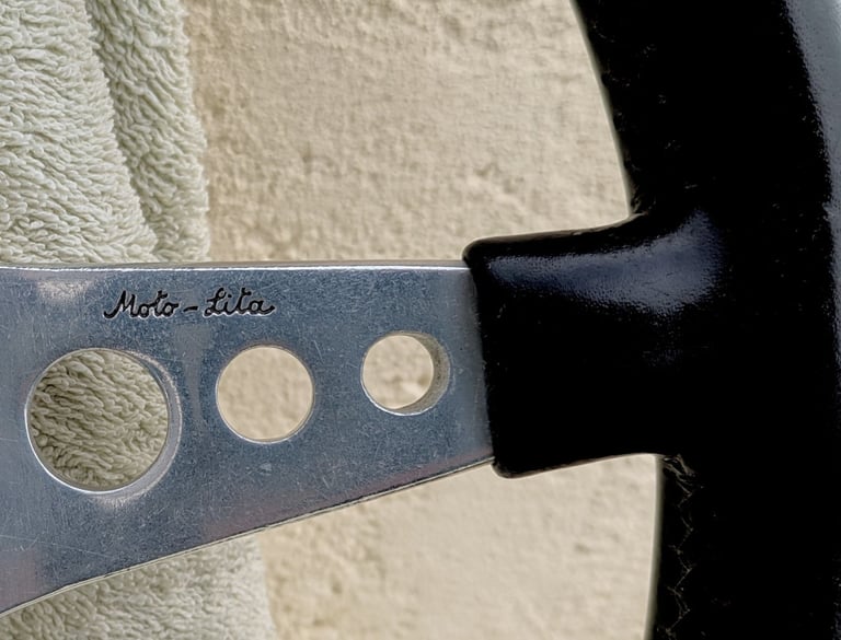Moto Lita leather steering wheel dished